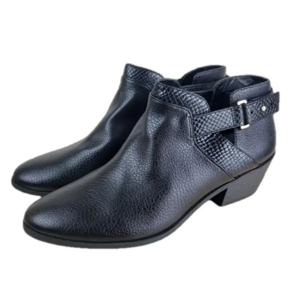 Dr. Scholl's Brink Ankle Boot Size 8.5M Black Booties Casual Coastal Cowgirl - Picture 1 of 11